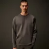 Metropolis Series: Langarm-T-Shirt aus merzerisiertem Jersey