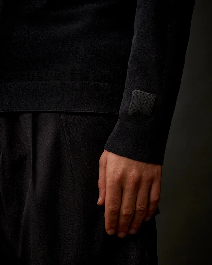 Metropolis Series Strickjacke aus Baumwoll-Stretch mit Reißverschluss