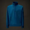 Metropolis Series: Sweatshirt aus Stretch-Fleece mit halbem Reißverschluss