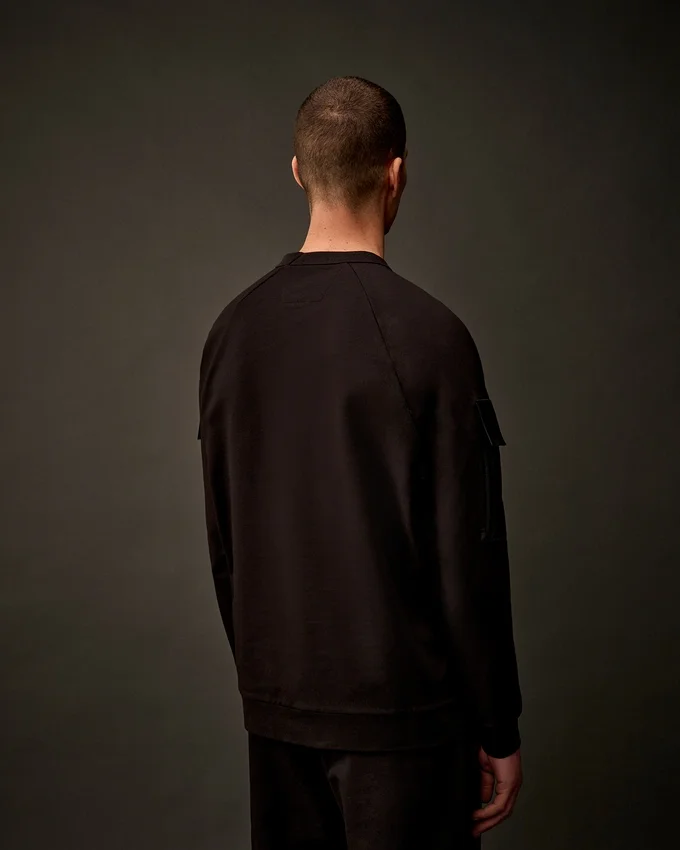 Metropolis Series Sweatshirt aus Stretch-Fleece mit Rundhalsausschnitt