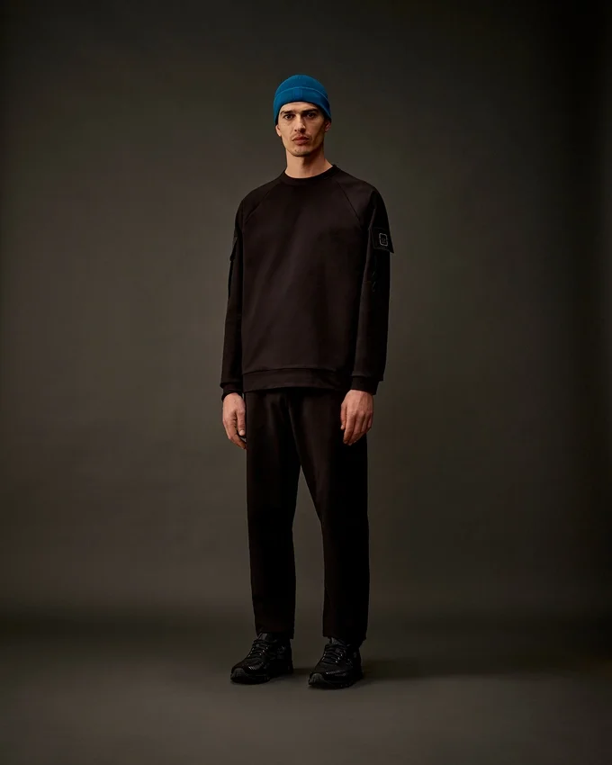 Metropolis Series Sweatshirt aus Stretch-Fleece mit Rundhalsausschnitt