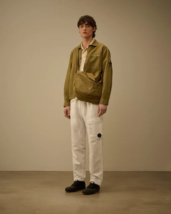 Overshirt aus Baumwolle/Leinen mit „Lens“-Reißverschluss