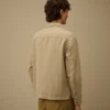 Overshirt aus Baumwolle/Leinen mit Reißverschluss für die Lens-Brille