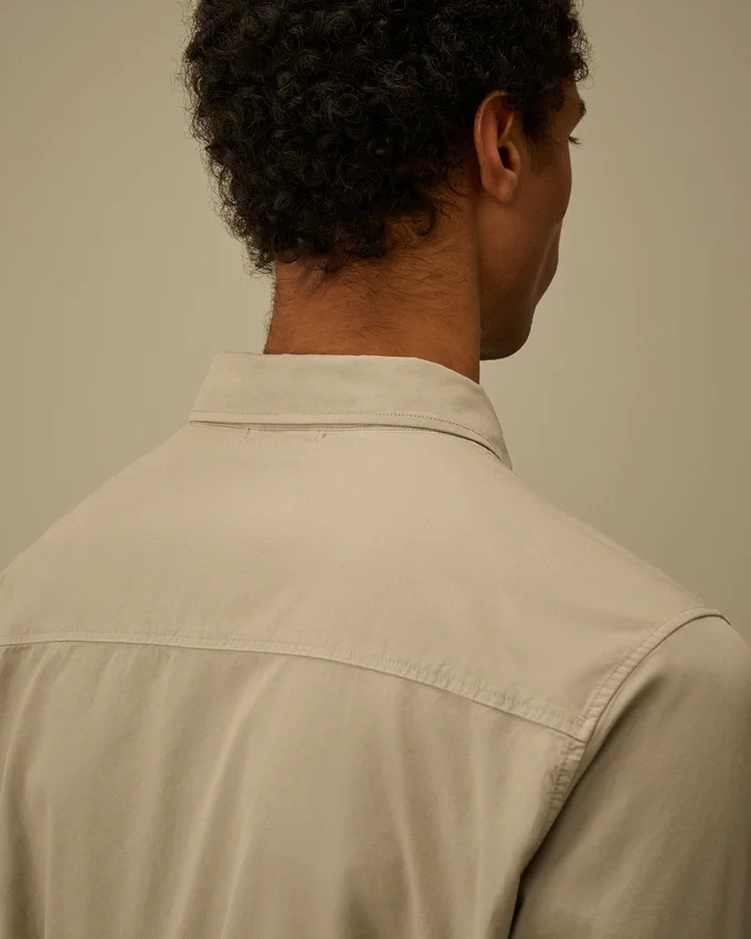 Overshirt aus Bio-Gabardine mit Reißverschluss und Lens-Fach