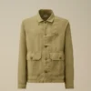 Overshirt aus gebrochenem Twill mit Knöpfen