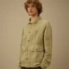 Overshirt aus gebrochenem Twill mit Knöpfen