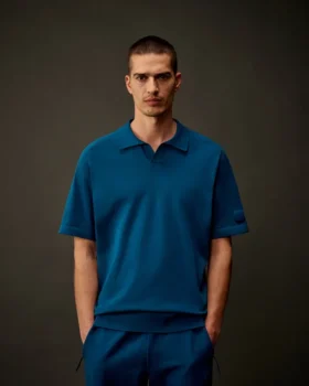 Polo-Pullover aus Stretch-Baumwolle aus der Metropolis Series