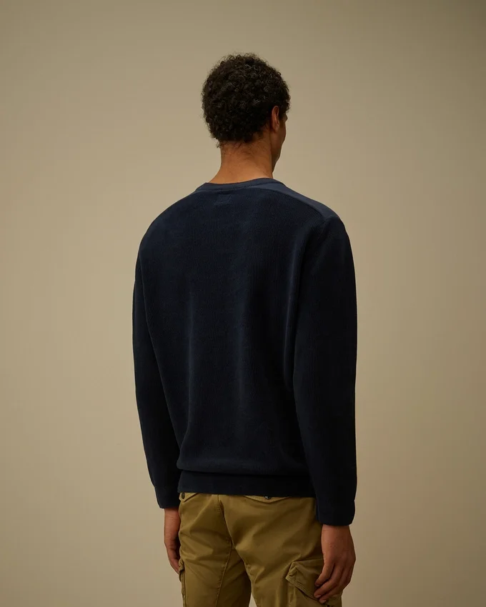 Pullover aus Baumwoll-Chenille mit Linsenmotiv