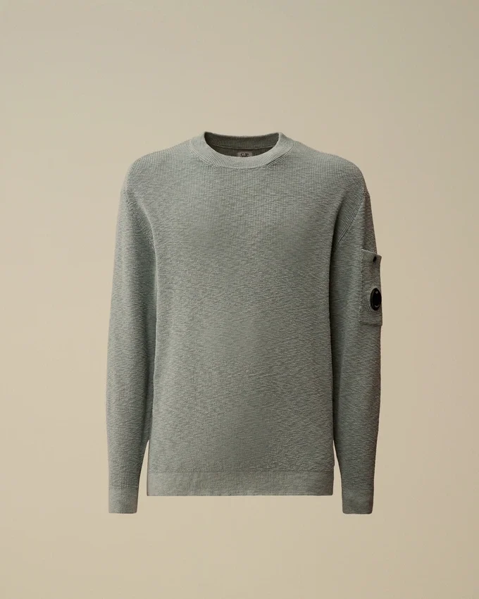 Pullover mit Rundhalsausschnitt aus Baumwolle/Nylon mit Lens-Print