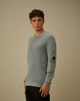 Pullover mit Rundhalsausschnitt aus Baumwolle/Nylon mit Lens-Print