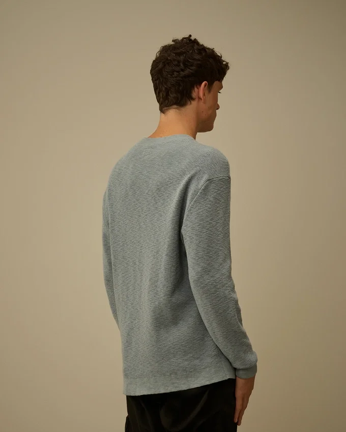 Pullover mit Rundhalsausschnitt aus Baumwolle/Nylon mit Lens-Print