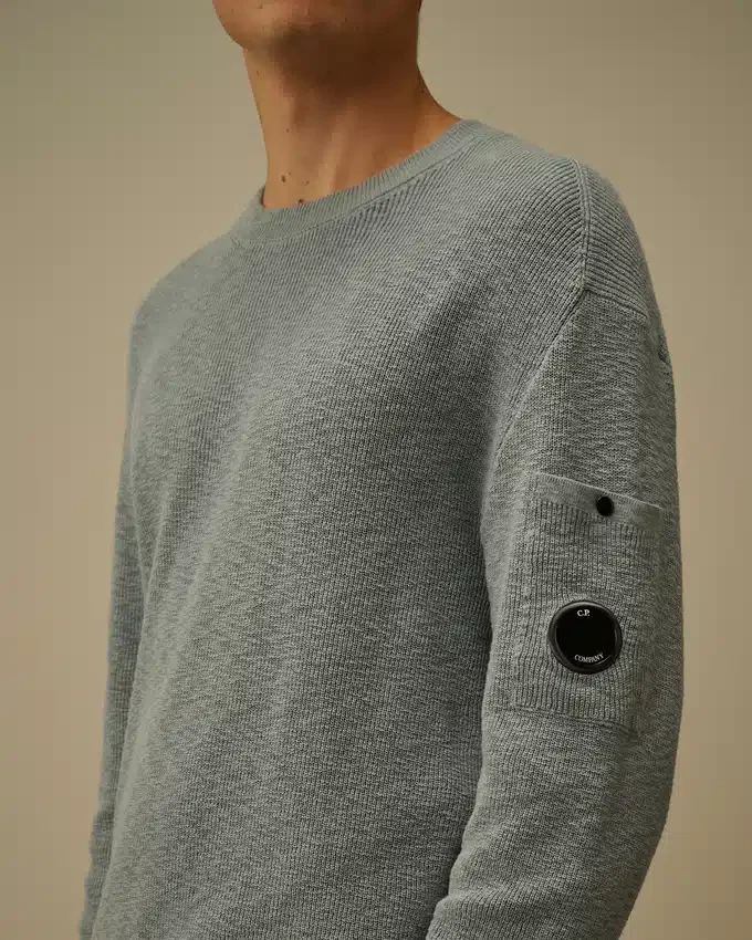 Pullover mit Rundhalsausschnitt aus Baumwolle/Nylon mit Lens-Print