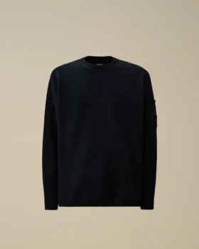 Pullover mit Rundhalsausschnitt und Lens aus Baumwoll-Chenille