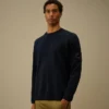 Pullover mit Rundhalsausschnitt und Lens aus Baumwoll-Chenille