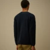 Pullover mit Rundhalsausschnitt und Lens aus Baumwoll-Chenille