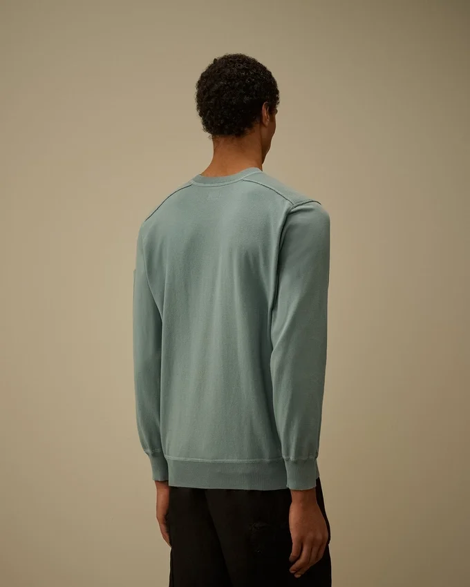 Pullover mit Rundhalsausschnitt und Lens aus Sea-Island-Baumwolle