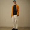Pullover mit Rundhalsausschnitt und „Lens“-Motiv aus Baumwollkrepp