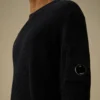 Pullover mit Rundhalsausschnitt und „Lens“-Motiv aus Sea-Island-Baumwolle mit Rippbündchen