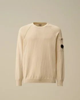 Raglan-Pullover mit Rundhalsausschnitt aus Baumwolle/Nylon