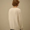 Raglan-Pullover mit Rundhalsausschnitt aus Baumwolle/Nylon