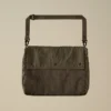 Schultertasche mit Fischgrätenmuster