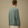 Sea-Island-Baumwoll-Pullover mit Rundhalsausschnitt und Linsen-Motiv