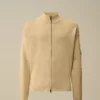 Sea-Island-Baumwoll-Strickjacke mit Reißverschluss für die Augenlinsen
