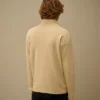 Sea-Island-Baumwoll-Strickjacke mit Reißverschluss für die Augenlinsen
