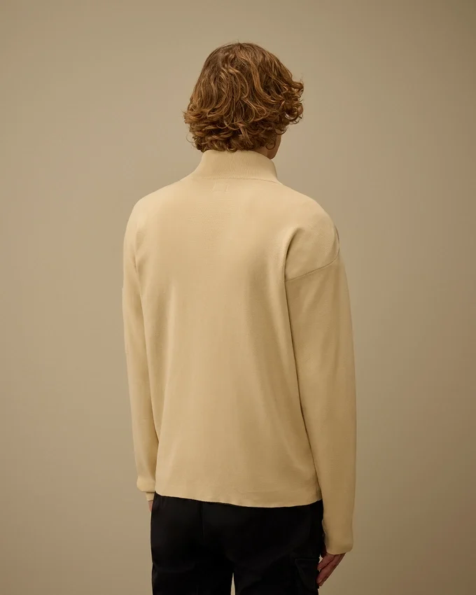 Sea-Island-Baumwoll-Strickjacke mit Reißverschluss für die Augenlinsen