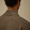 Strickjacke mit Reißverschluss aus Baumwollmischung