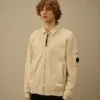 Sweatshirt aus Baumwoll-Diagonal-Fleece mit Reißverschluss und „Lens“-Motiv