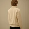Sweatshirt aus Baumwoll-Diagonal-Fleece mit Reißverschluss und „Lens“-Motiv