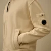 Sweatshirt aus Baumwoll-Diagonal-Fleece mit Reißverschluss und „Lens“-Motiv