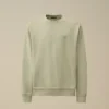Sweatshirt aus diagonal gewebtem Baumwollfleece mit Resist-Färbung und Rundhalsausschnitt sowie Logo
