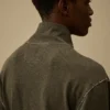 Sweatshirt aus schwerem Jersey mit Halbreißverschluss