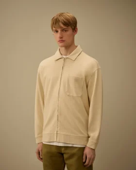 Sweatshirt mit Reißverschluss aus gekämmtem Jersey 10/2 in Box-Passform