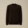 Sweatshirt mit Rundhalsausschnitt aus diagonal gewebtem, aufgerautem Fleece