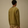 Sweatshirt mit Rundhalsausschnitt aus diagonal gewebtem, aufgerautem Fleece mit Lens-Print