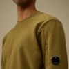 Sweatshirt mit Rundhalsausschnitt aus diagonal gewebtem, aufgerautem Fleece mit Lens-Print