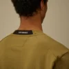 Sweatshirt mit Rundhalsausschnitt aus diagonal gewebtem, aufgerautem Fleece mit Lens-Print