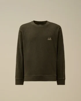 Sweatshirt mit Rundhalsausschnitt aus schwerem, beschichtetem Jersey