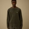 Sweatshirt mit Rundhalsausschnitt aus schwerem, beschichtetem Jersey