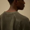 Sweatshirt mit Rundhalsausschnitt aus schwerem, beschichtetem Jersey