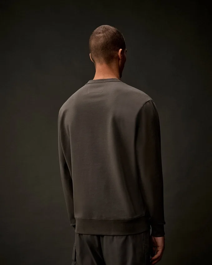 Sweatshirt mit Rundhalsausschnitt aus Stretch-Fleece der Metropolis Series