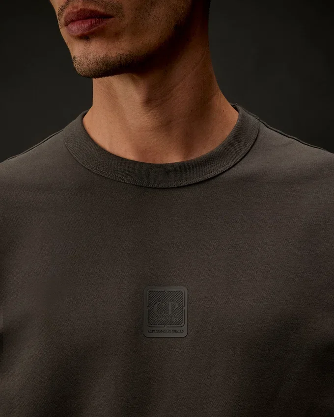 Sweatshirt mit Rundhalsausschnitt aus Stretch-Fleece der Metropolis Series