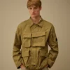 Twill-Jacke mit Reißverschluss für die Augenlinsen
