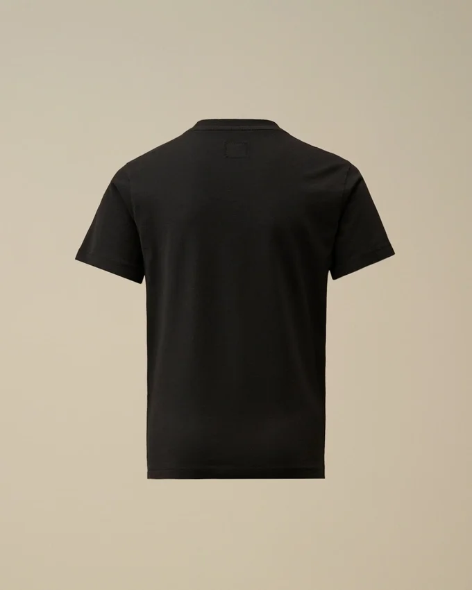 U16 Baumwoll-Jersey 30/1 Kurzarm-Hemd mit Logo-Aufnäher