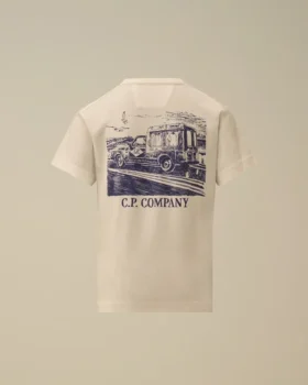 U16 Baumwoll-Jersey 30/1 Kurzarm-T-Shirt mit Grafik