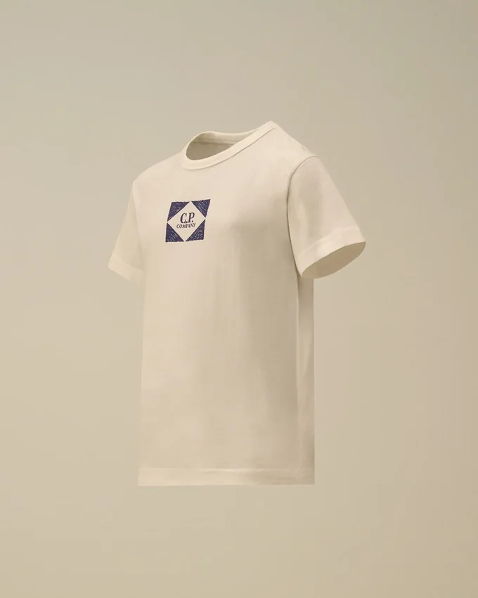 U16 Baumwoll-Jersey 30/1 Kurzarm-T-Shirt mit Grafik