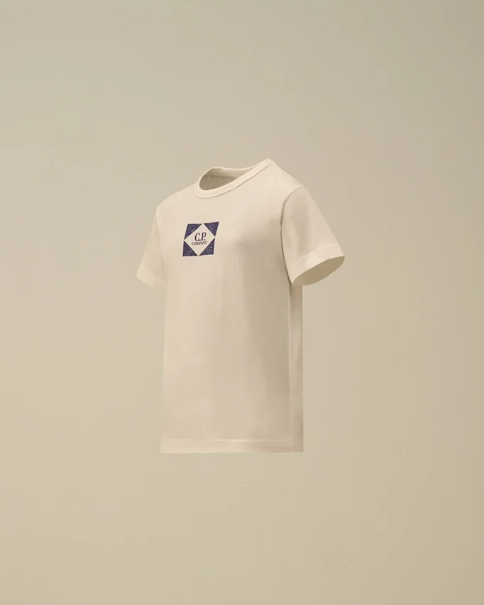 U16 Baumwoll-Jersey 30/1 Kurzarm-T-Shirt mit Grafik